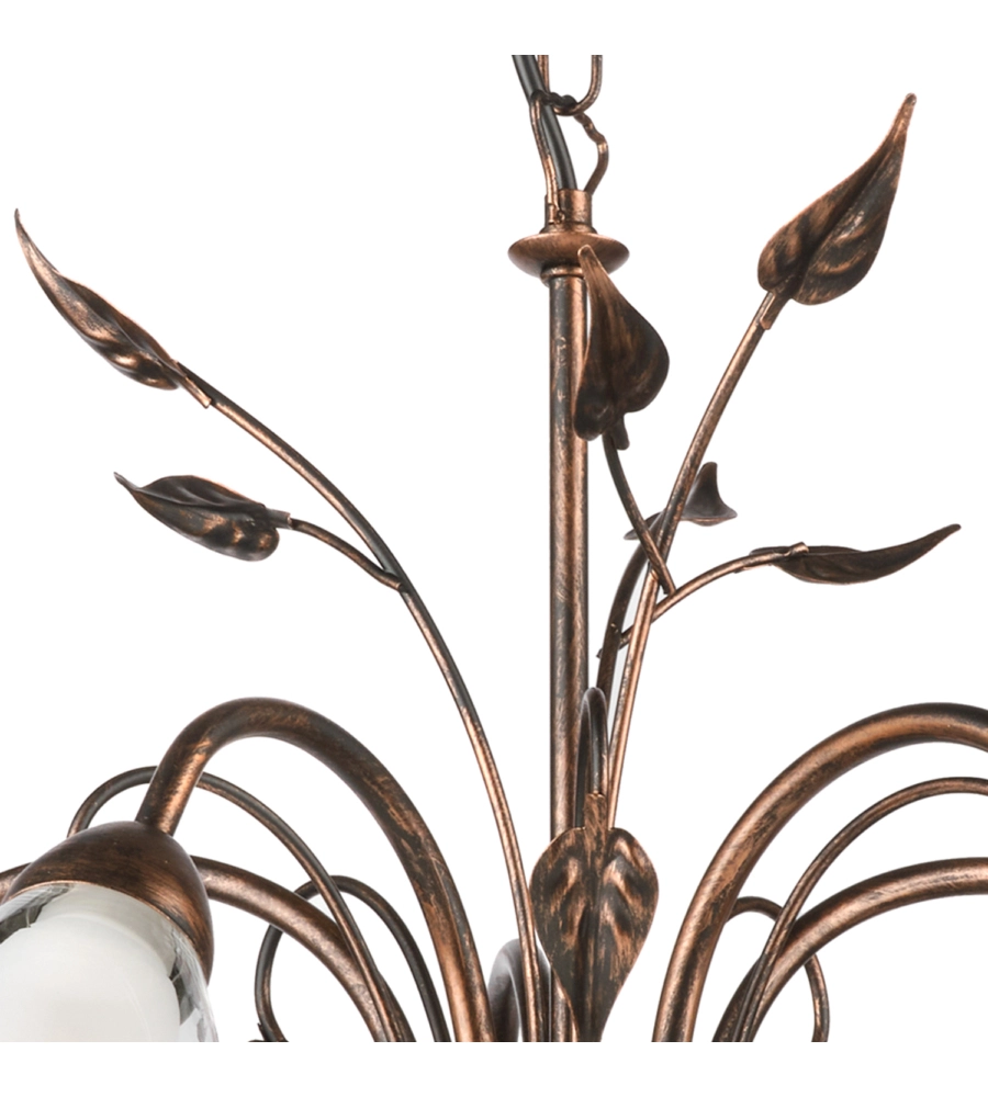 LAMPADARIO 5 LUCI ONLI "LILIANA" BRONZO E14